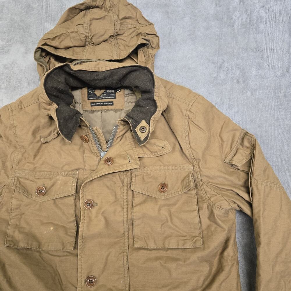 J. Crew NX-631 M65 Military / Mechanic Field Jacket MENS M Hooded Khaki Brown - Picture 4 of 12